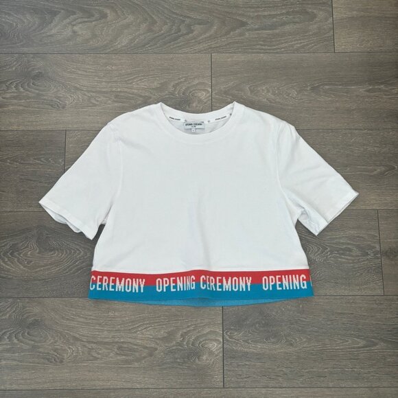 Opening Ceremony Graphic Print Crew Neck Crop Top - Picture 4 of 12